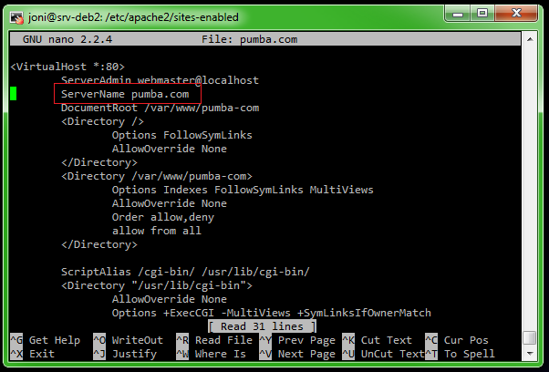 pumba-servername